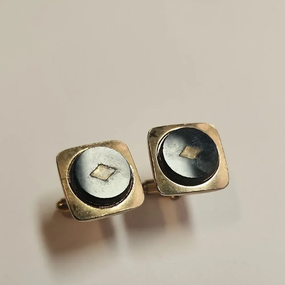 Gold and Black Cufflinks